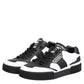 Dolce & Gabbana Black White Leather MIAMI Low Top Sneakers Shoes