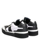 Dolce & Gabbana Black White Leather MIAMI Low Top Sneakers Shoes