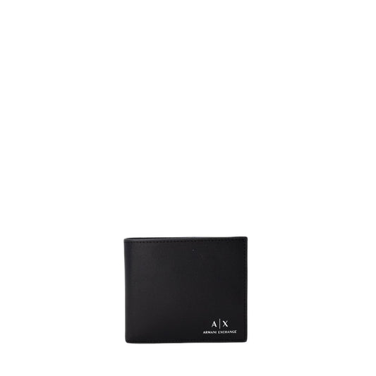 Armani Exchange Black Leather Wallet Mens Wallet
