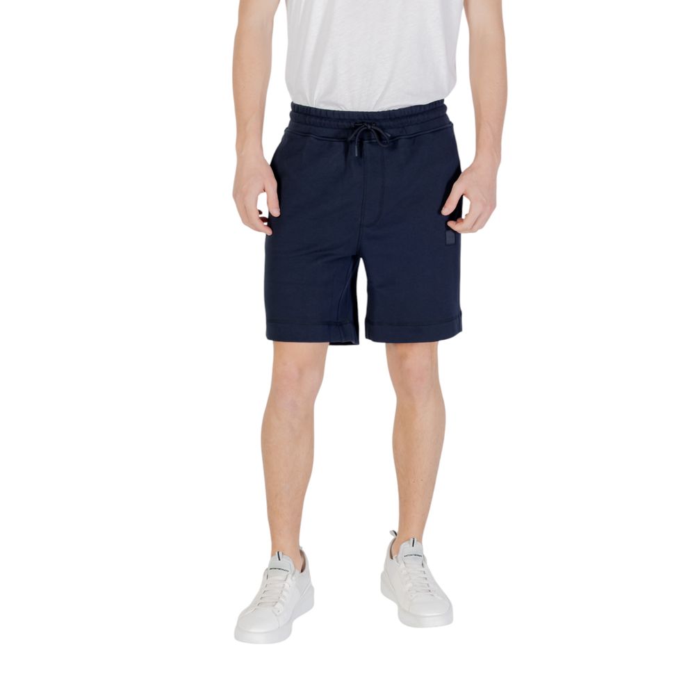 Hugo Boss Blue Cotton Bermuda Shorts Mens Shorts