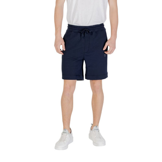 Hugo Boss Blue Cotton Bermuda Shorts Mens Shorts