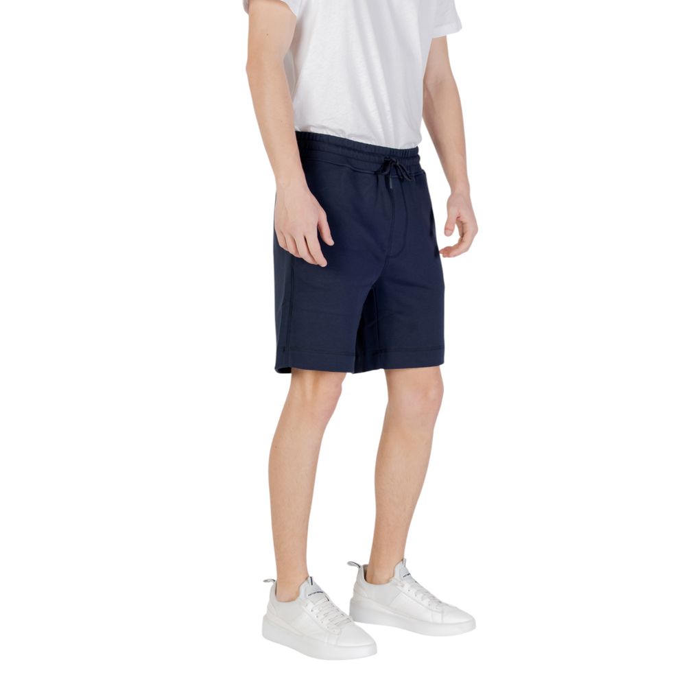 Hugo Boss Blue Cotton Bermuda Shorts Mens Shorts