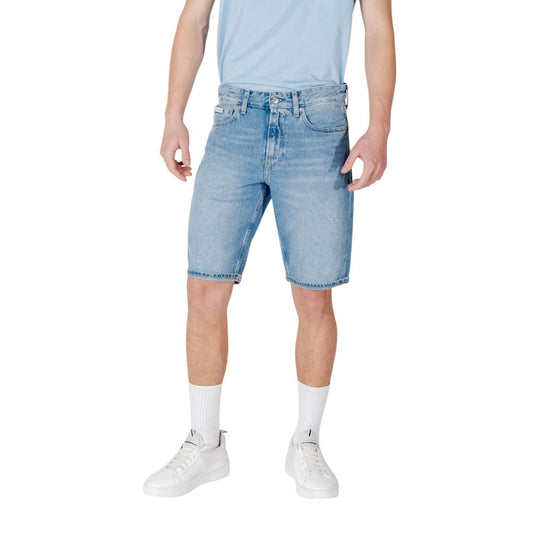 Calvin Klein Jeans Blue Cotton Bermuda Shorts Mens Shorts