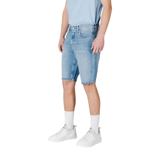 Calvin Klein Jeans Blue Cotton Bermuda Shorts Mens Shorts
