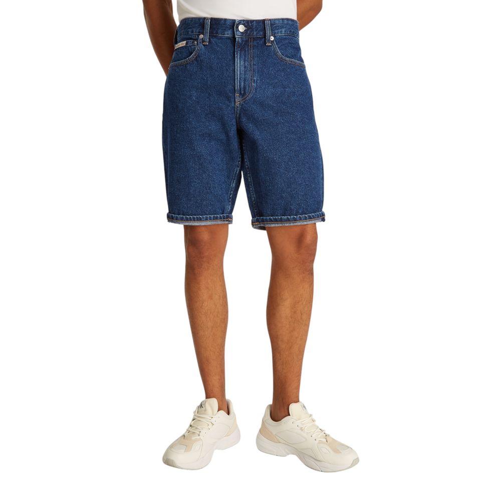 Calvin Klein Jeans Blue Cotton Bermuda Shorts Mens Shorts