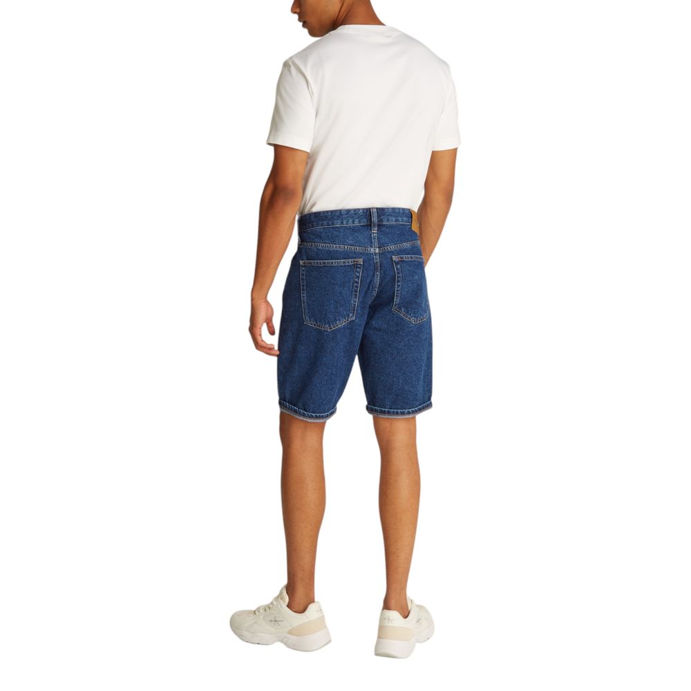 Calvin Klein Jeans Blue Cotton Bermuda Shorts Mens Shorts