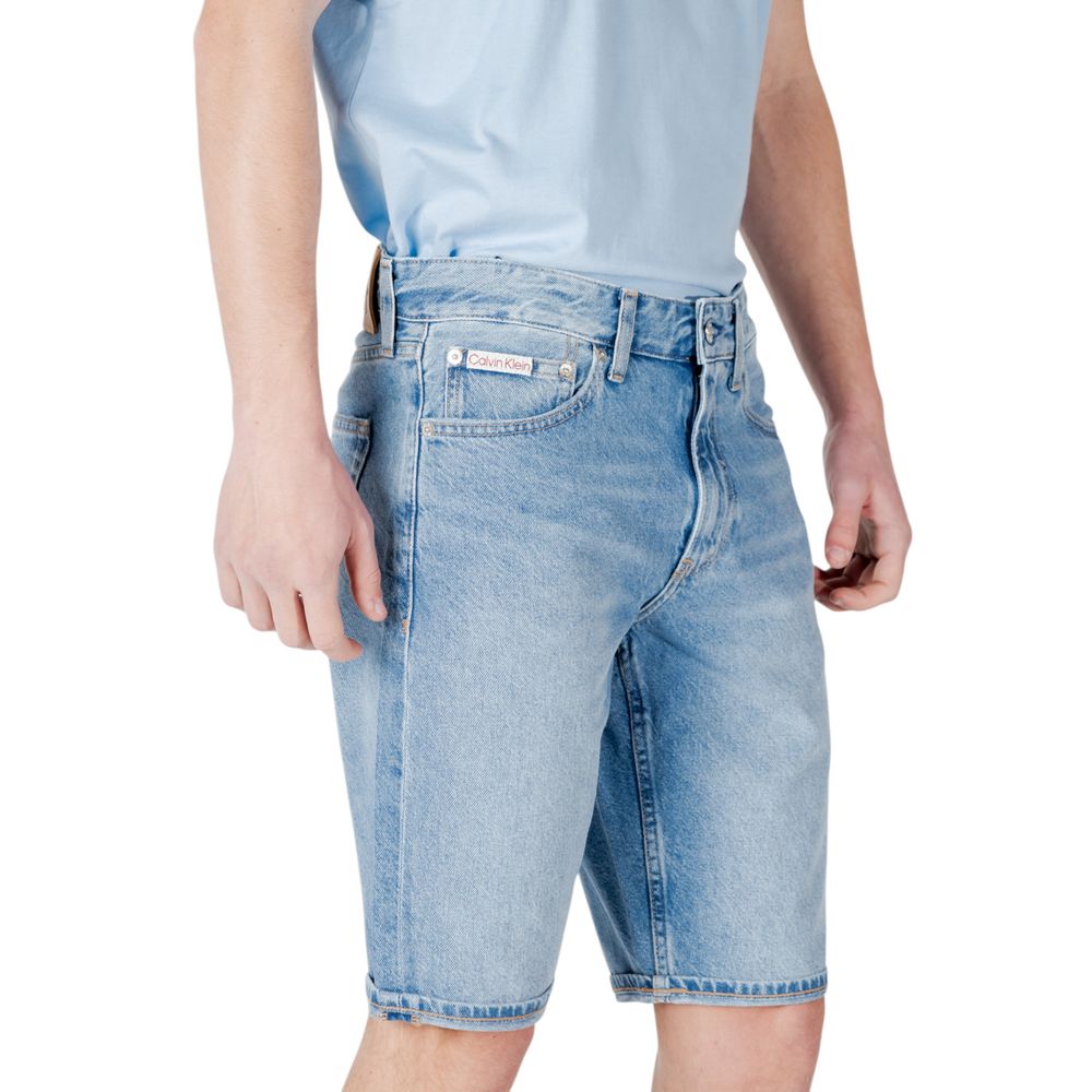 Calvin Klein Jeans Blue Cotton Bermuda Shorts Mens Shorts