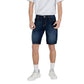 Armani Exchange Blue Cotton Bermuda Shorts Mens Shorts