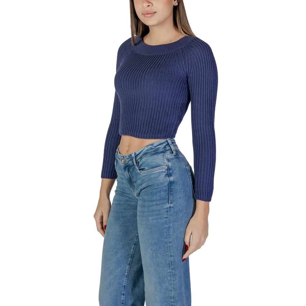 Jacqueline De Yong Light Blue Marabou Sweatshirt