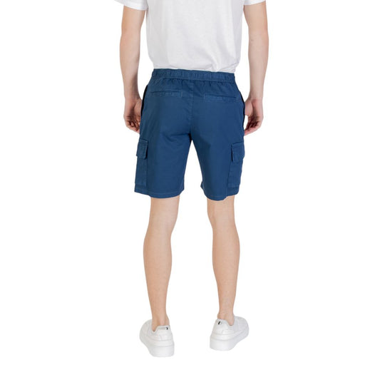 Hugo Boss Blue Cotton Bermuda Shorts Mens Shorts