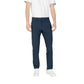 Hugo Boss Blue Polyester Skinny Pants