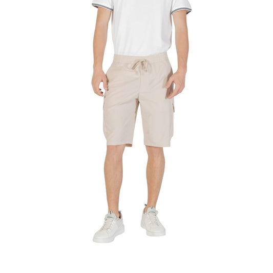 Hugo Boss Beige Polyester Bermuda Shorts Mens Shorts