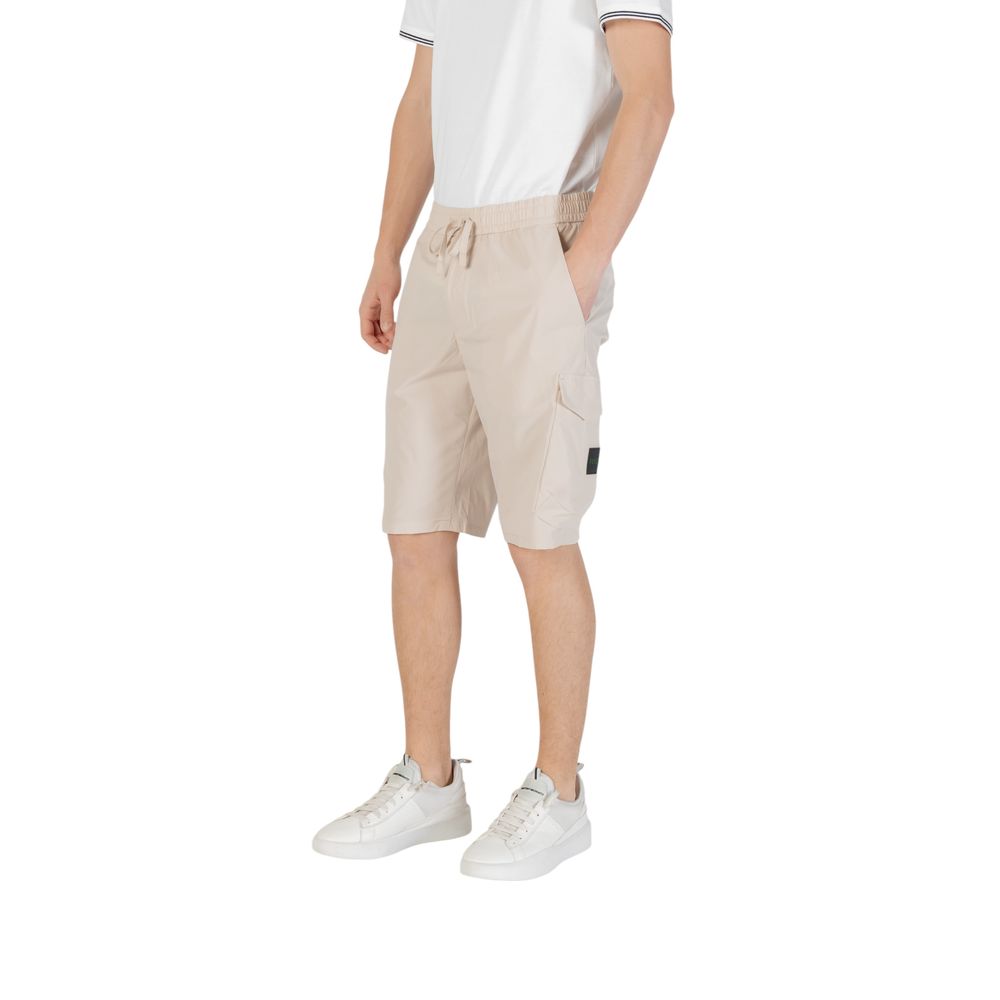 Hugo Boss Beige Polyester Bermuda Shorts Mens Shorts