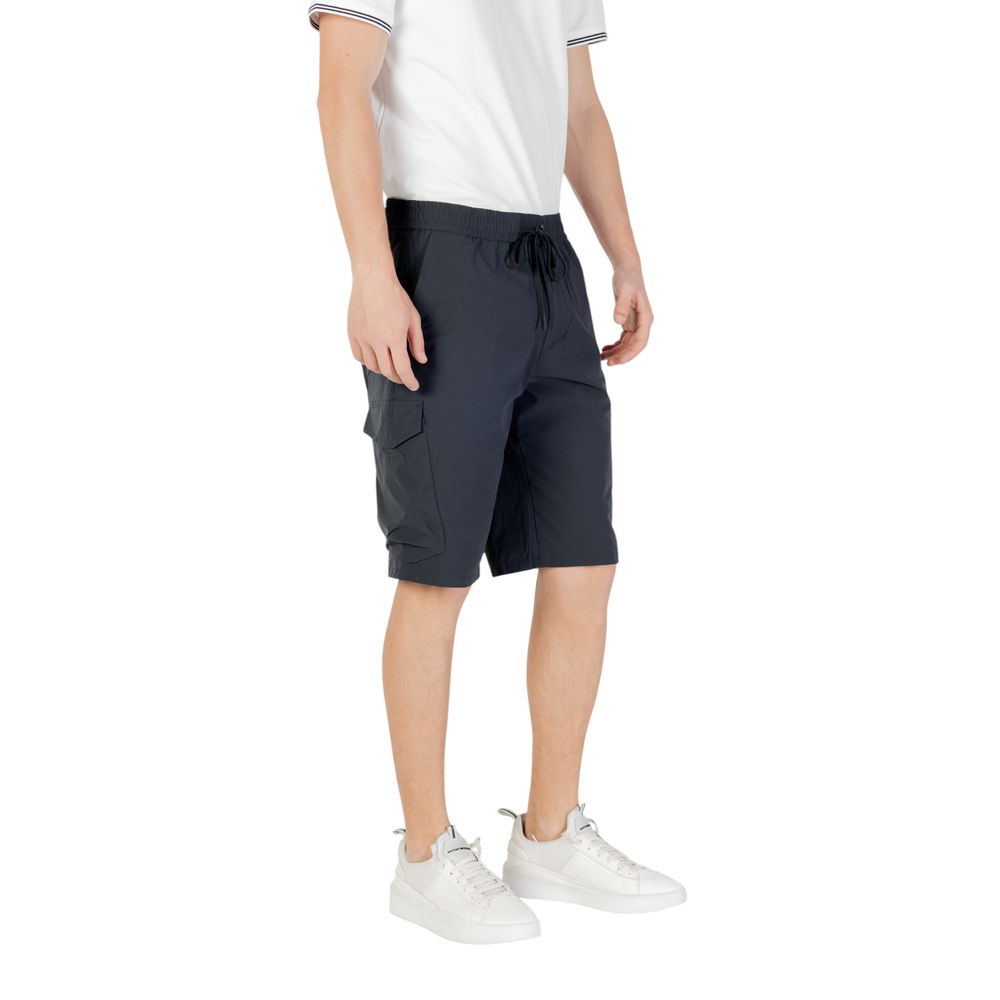 Hugo Boss Blue Polyester Bermuda Shorts Mens Shorts