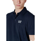 EA7 Emporio Armani Blue Cotton Polo Shirt