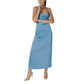 Vila Clothes Turquoise Polyester Long