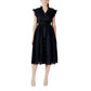 Vila Clothes Black Cotton Midi