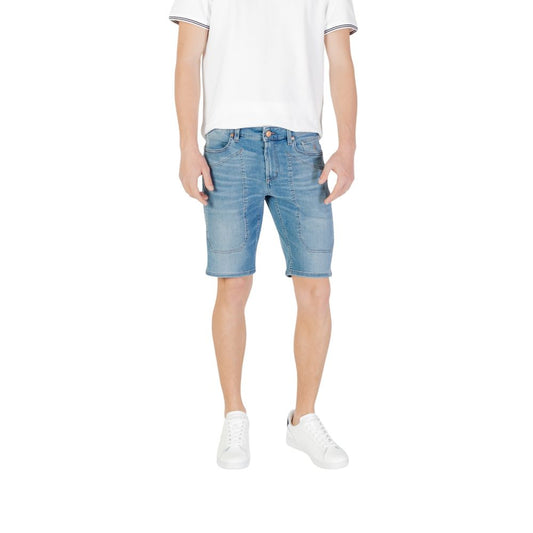 Jeckerson Light Blue Cotton Bermuda Shorts Mens Shorts