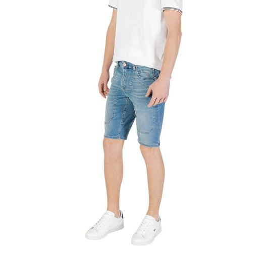 Jeckerson Light Blue Cotton Bermuda Shorts Mens Shorts