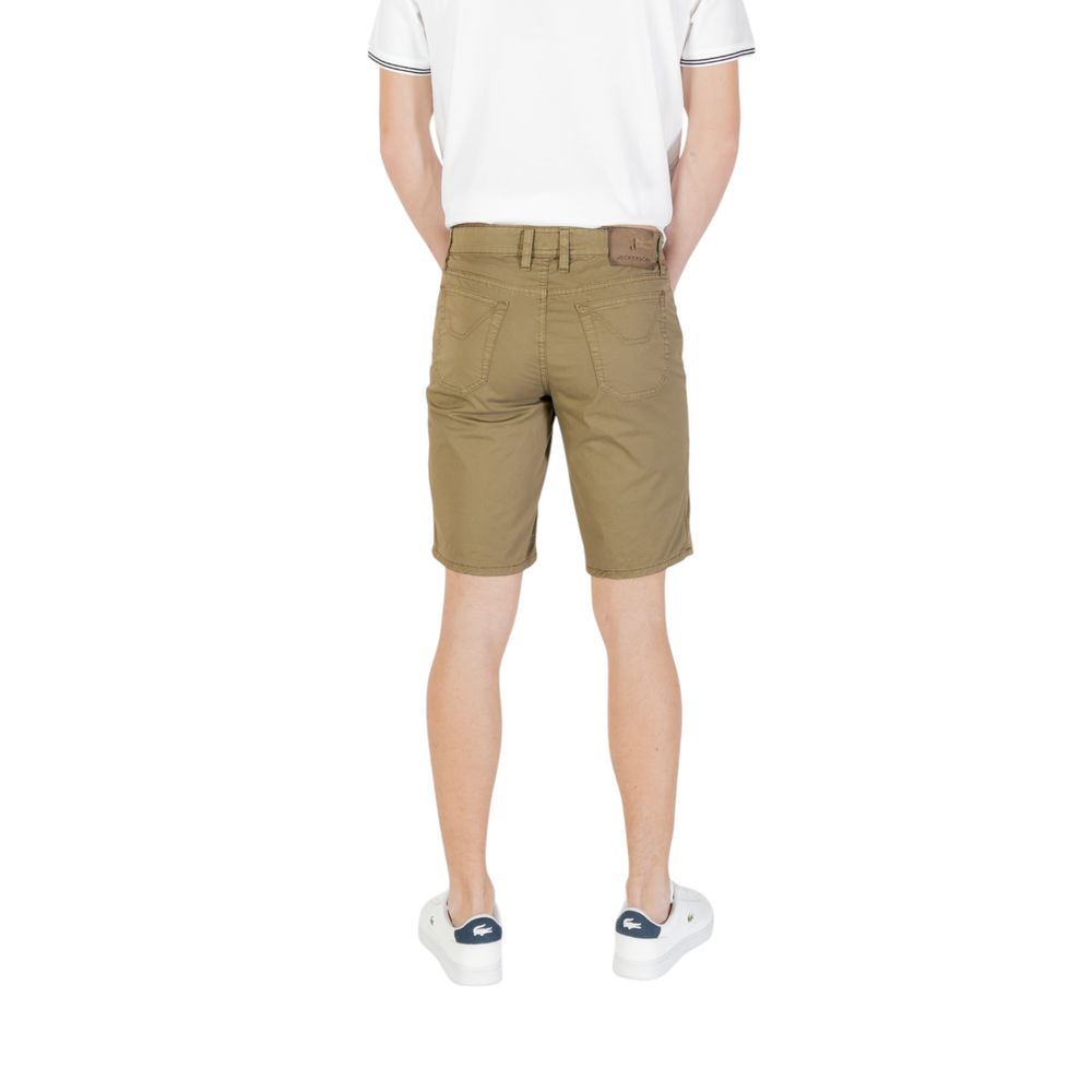 Jeckerson Green Cotton Bermuda Shorts Mens Shorts