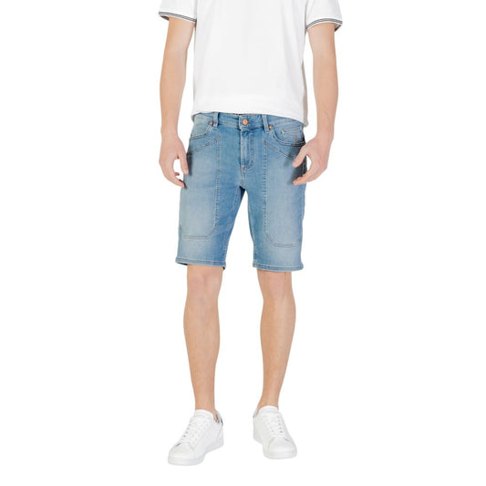 Jeckerson Light Blue Cotton Bermuda Shorts Mens Shorts
