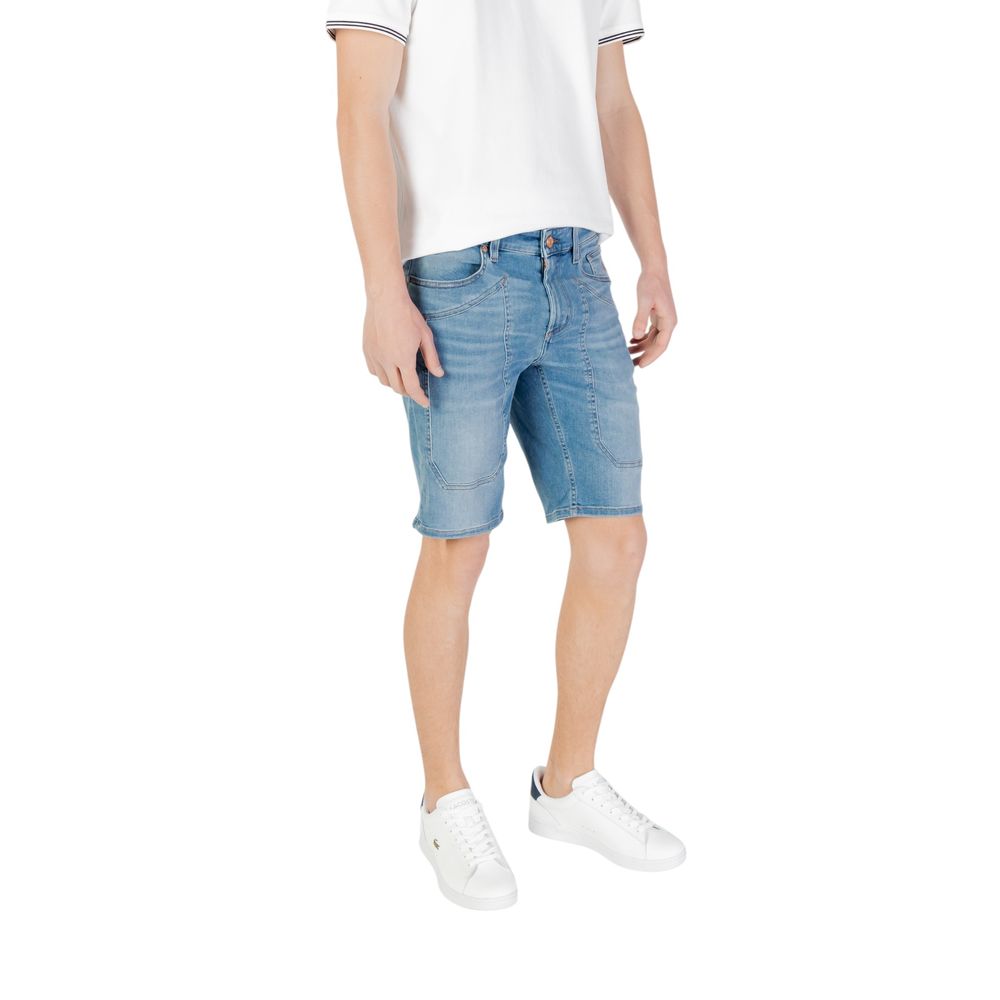 Jeckerson Light Blue Cotton Bermuda Shorts Mens Shorts