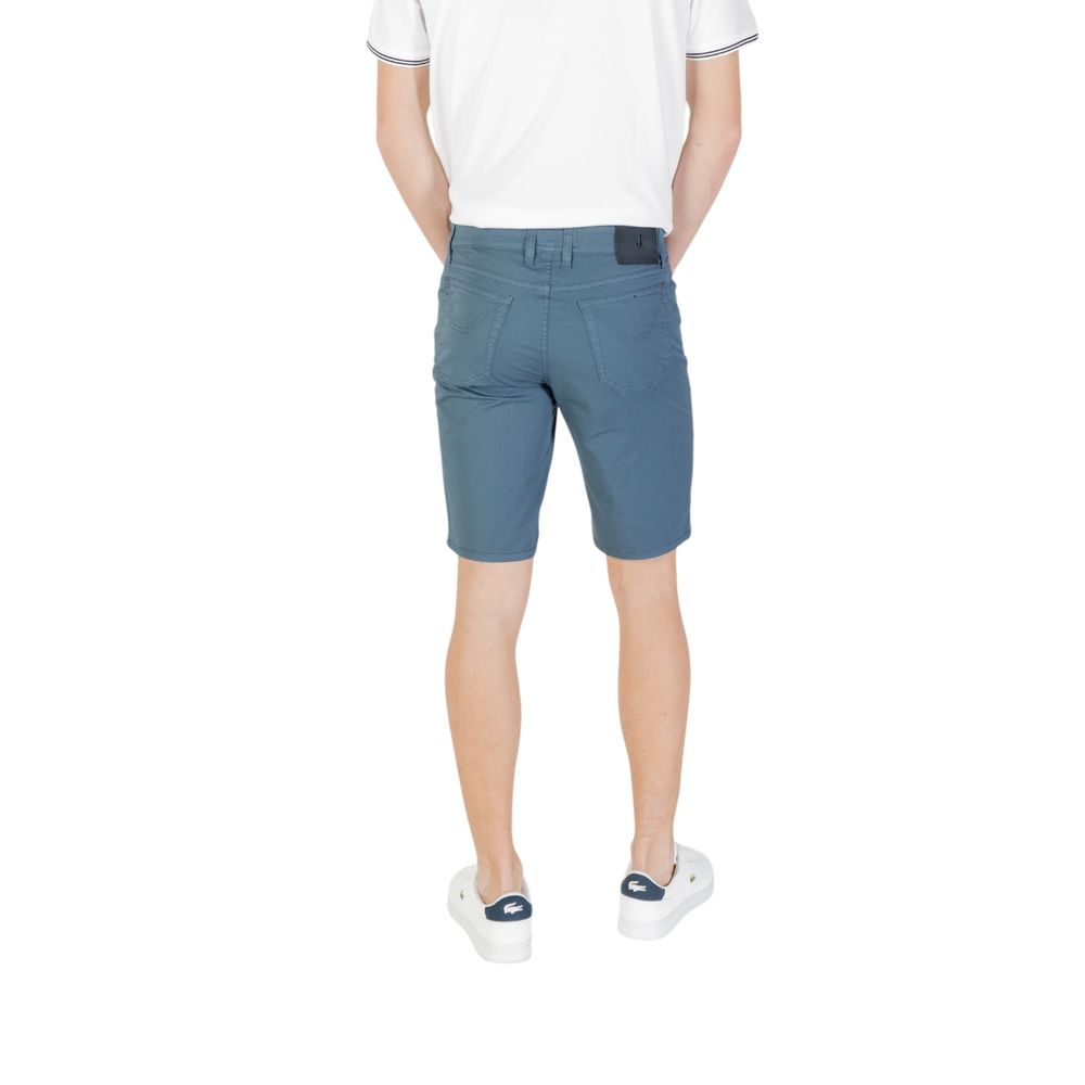 Jeckerson Blue Cotton Bermuda Shorts Mens Shorts