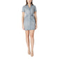 Morgan De Toi Blue Cotton Midi
