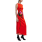 Desigual Red Viscose Long Dress