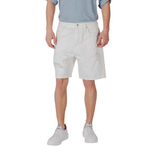 Gianni Lupo White Cotton Bermuda Shorts Mens Shorts