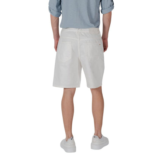 Gianni Lupo White Cotton Bermuda Shorts Mens Shorts