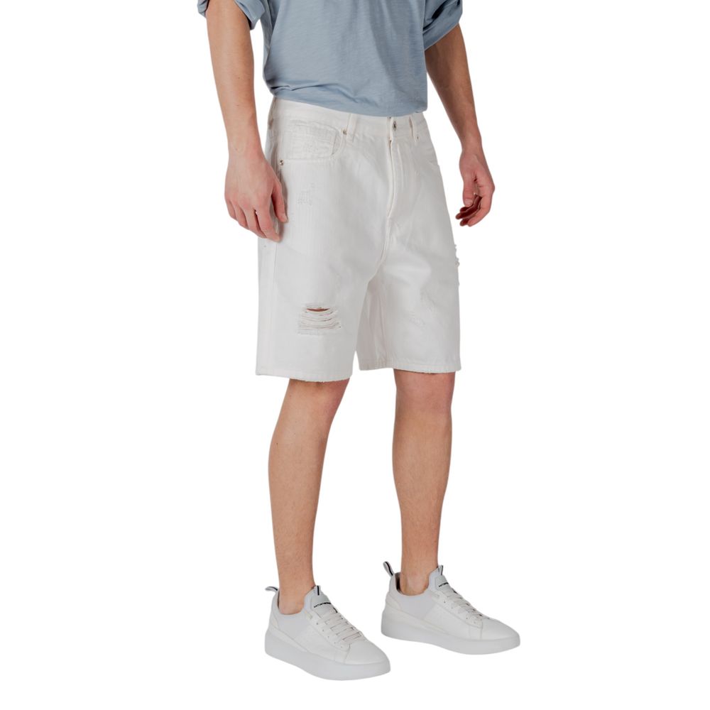Gianni Lupo White Cotton Bermuda Shorts Mens Shorts