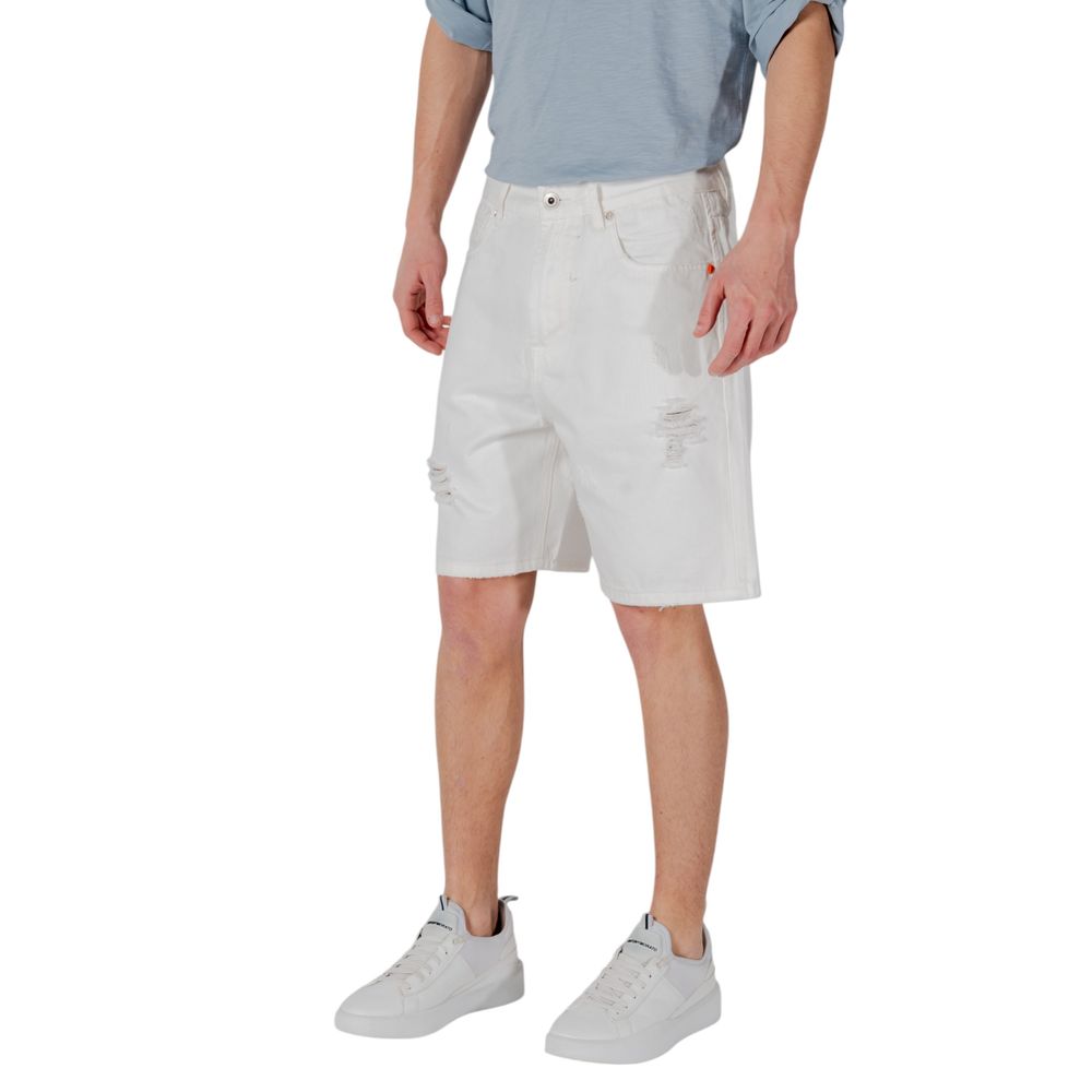 Gianni Lupo White Cotton Bermuda Shorts Mens Shorts