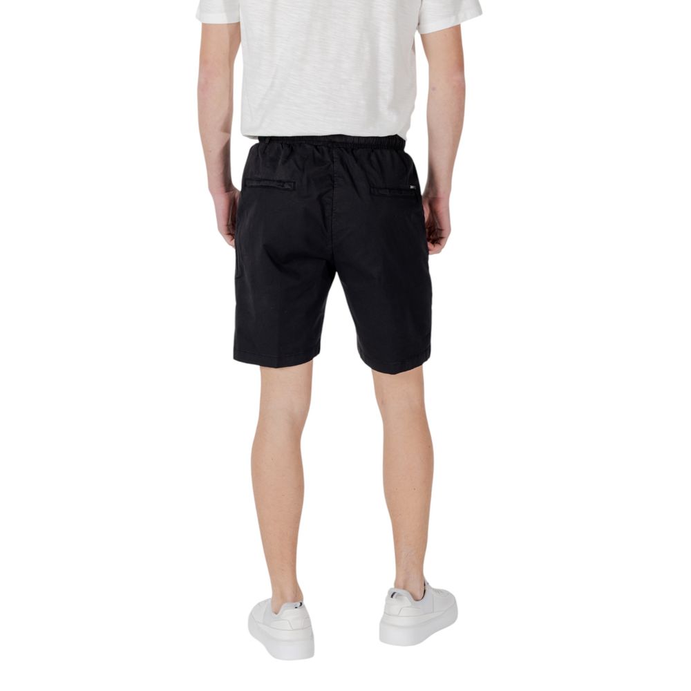 Gianni Lupo Black Cotton Bermuda Shorts Mens Shorts