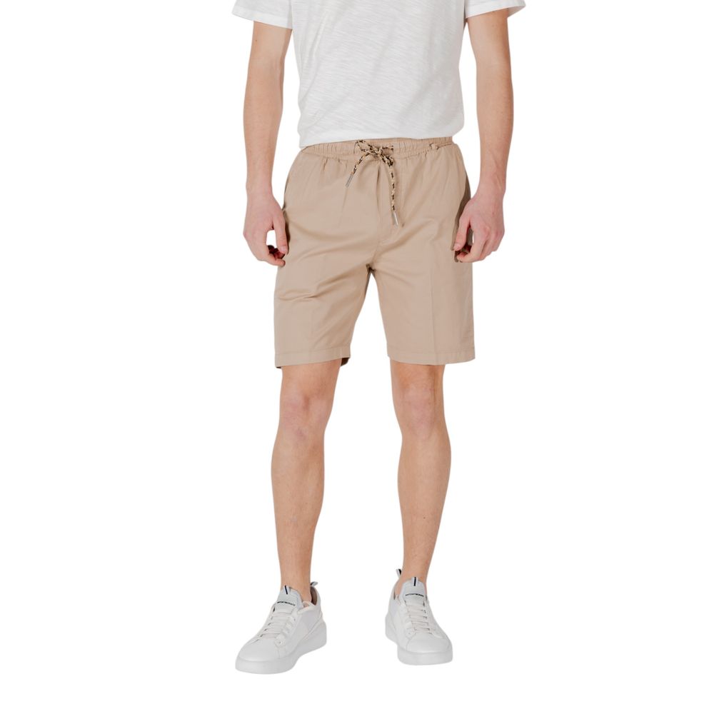 Gianni Lupo Beige Cotton Bermuda Shorts Mens Shorts