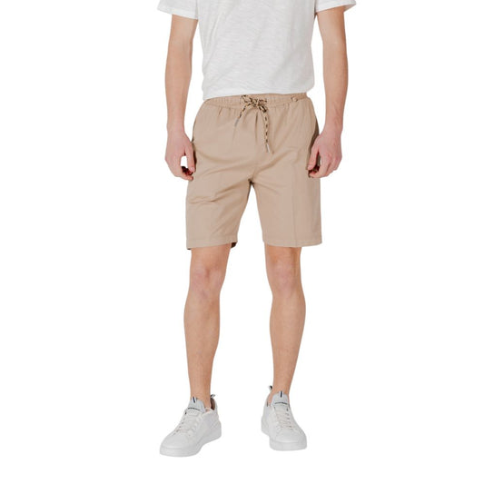 Gianni Lupo Beige Cotton Bermuda Shorts Mens Shorts