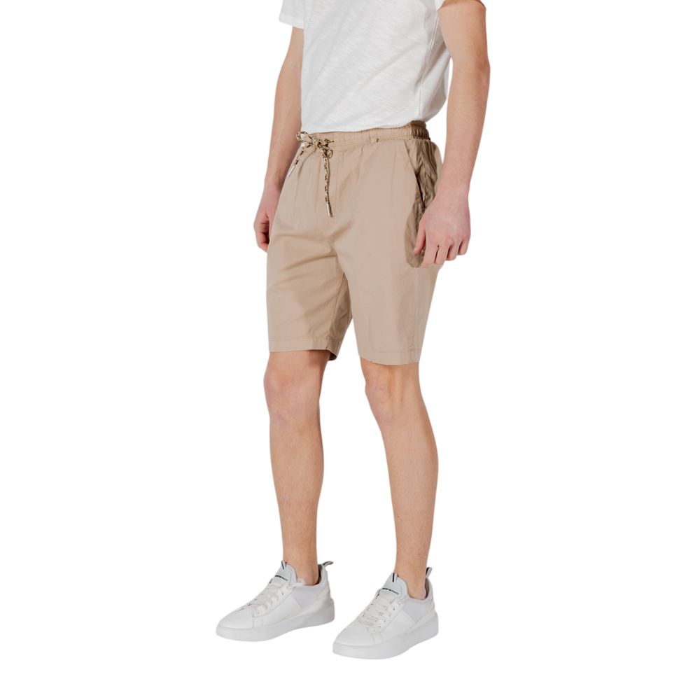 Gianni Lupo Beige Cotton Bermuda Shorts Mens Shorts