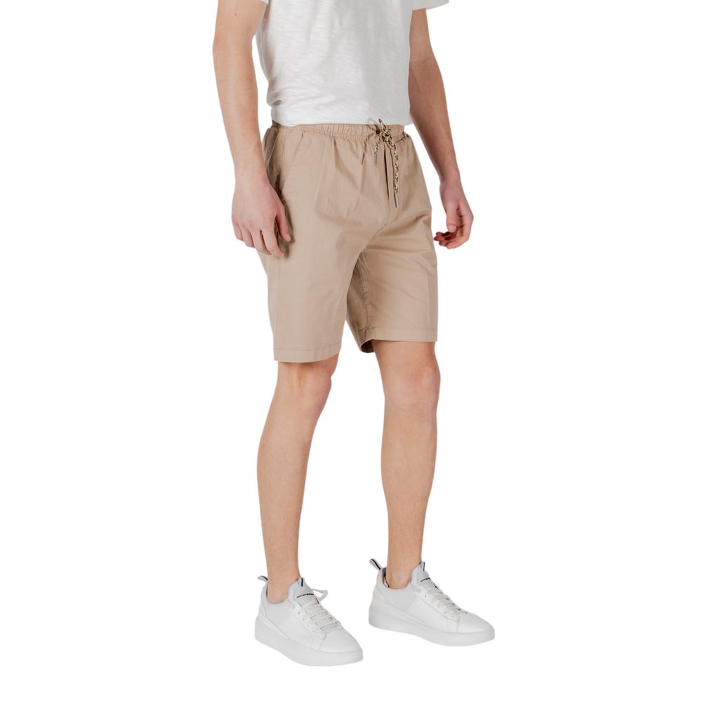 Gianni Lupo Beige Cotton Bermuda Shorts Mens Shorts