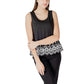 ICHI Black Cotton Tank Top