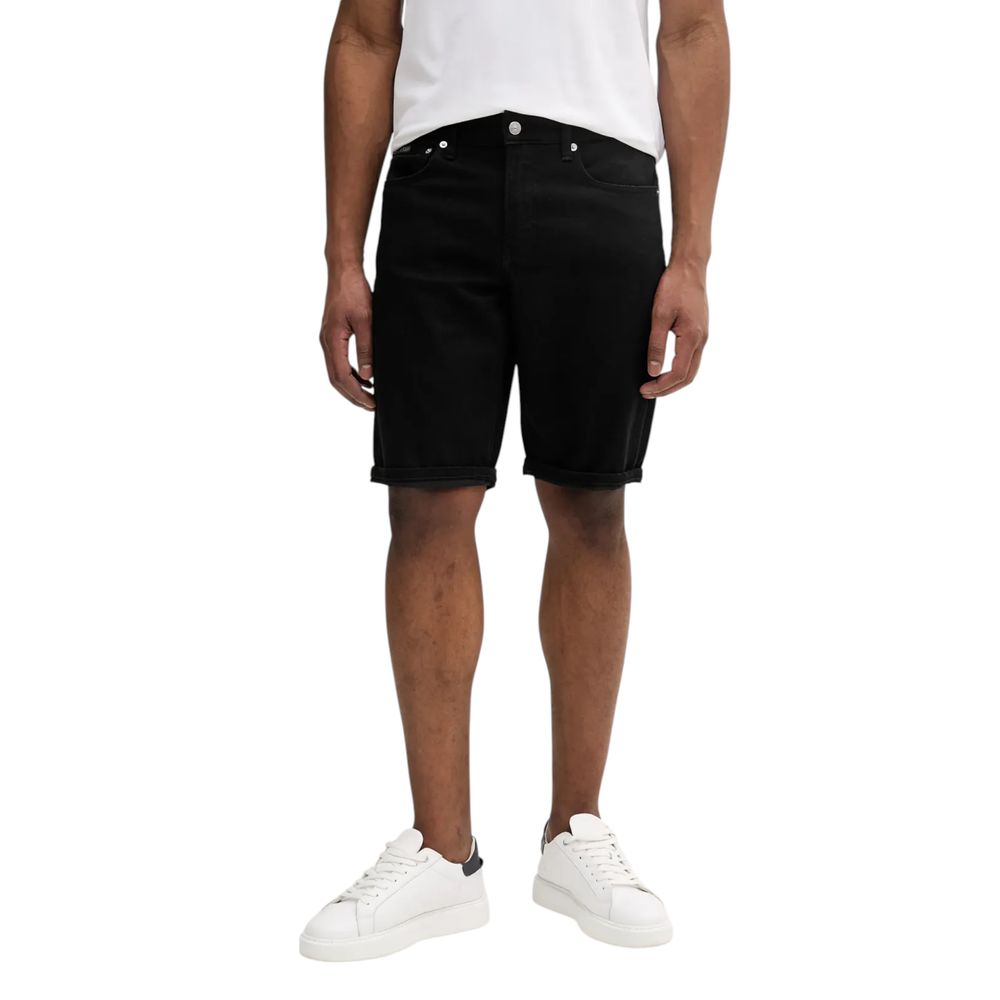 Calvin Klein Jeans Black Cotton Bermuda Shorts Mens Shorts