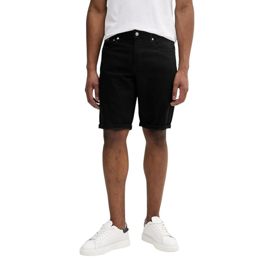Calvin Klein Jeans Black Cotton Bermuda Shorts Mens Shorts
