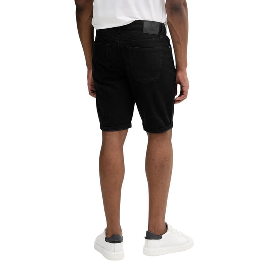 Calvin Klein Jeans Black Cotton Bermuda Shorts Mens Shorts