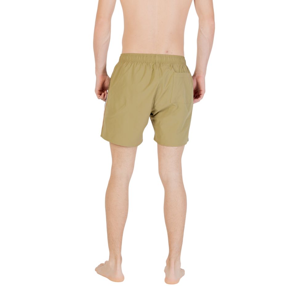 Hugo Boss Green Polyester Swim Shorts Mens Swim