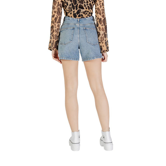 ICHI Light Blue Cotton Short
