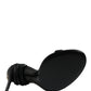 Dolce & Gabbana Black Leather Stiletto Heels Sandals Shoes