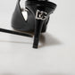 Dolce & Gabbana Black Patent Leather Crystal Slingback Shoes