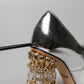 Dolce & Gabbana Silver Chandelier Sculpted Heel Mary Jane Pump Shoes