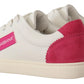 Dolce & Gabbana White Suede Leather Low Top Sneakers Shoes