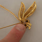 Dolce & Gabbana Gold Tone 925 Sterling Silver Crystal Chain Brooch Womens Brooch