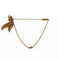 Dolce & Gabbana Gold Tone 925 Sterling Silver Crystal Chain Brooch Womens Brooch